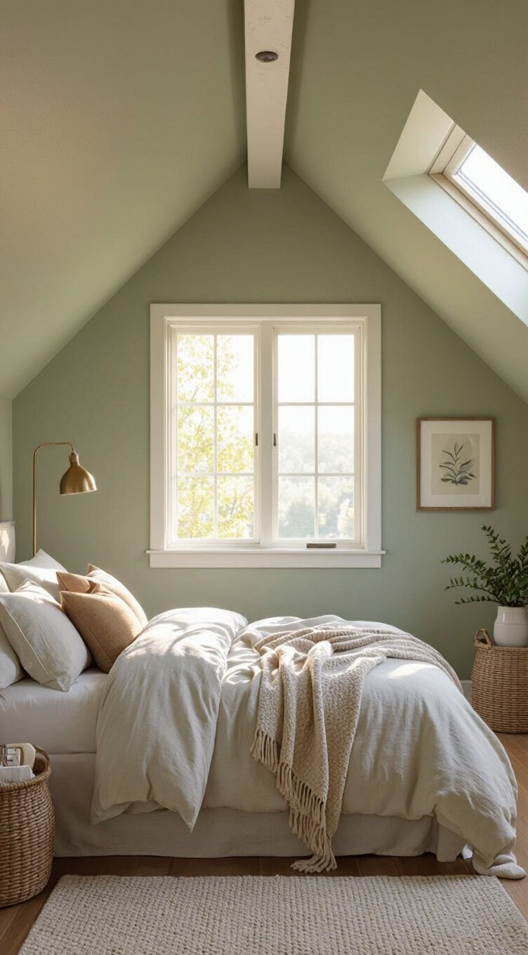 paint to unify slanted walls