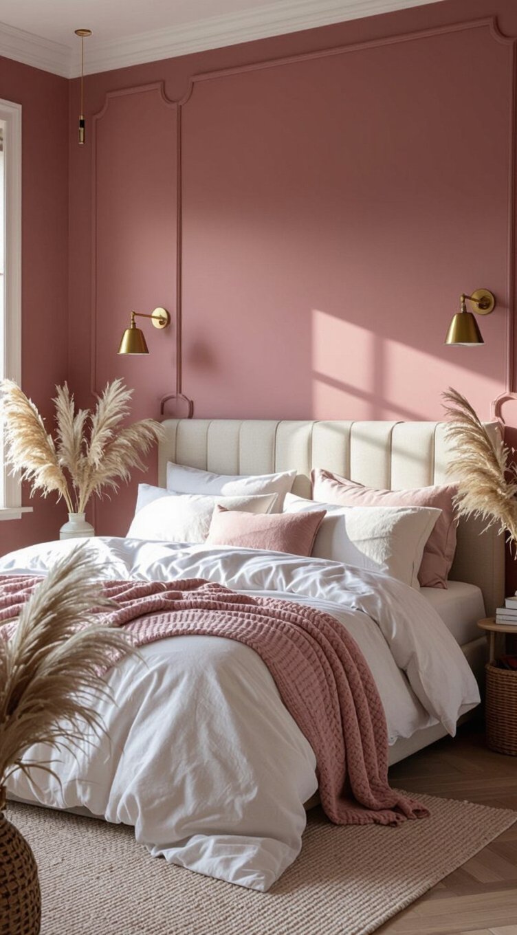 pink accent wall ideas