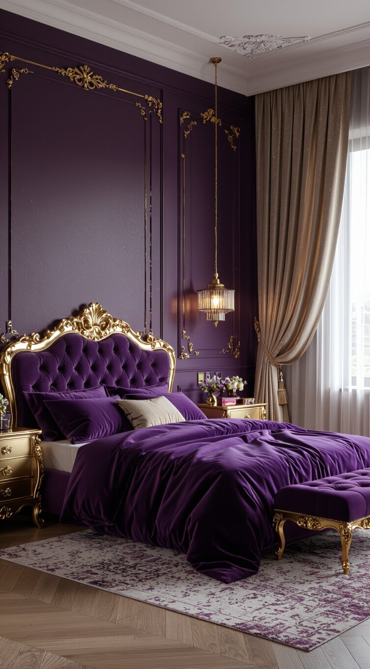 purple and gold elegance