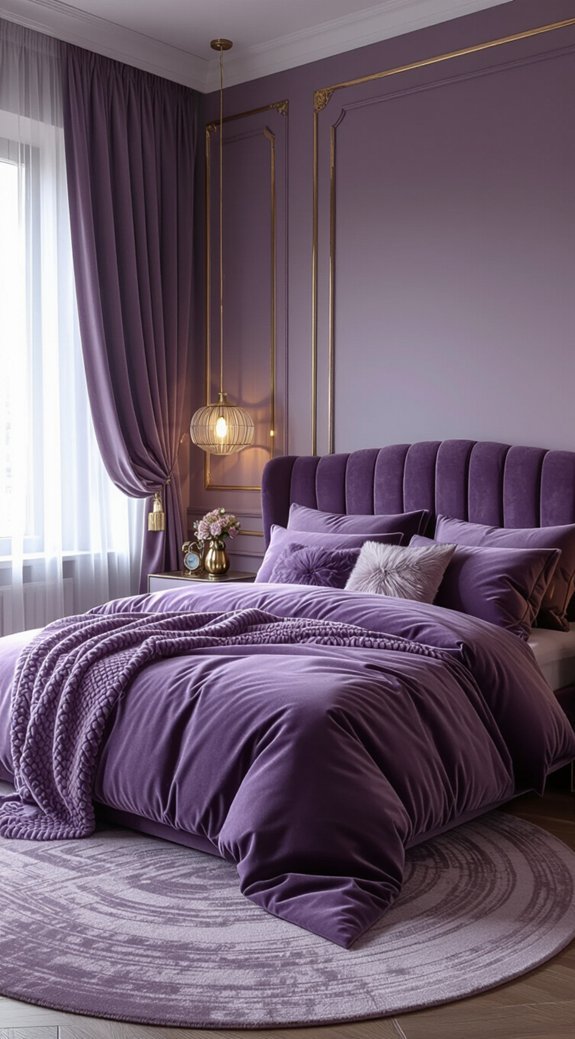 purple bedroom luxury ideas