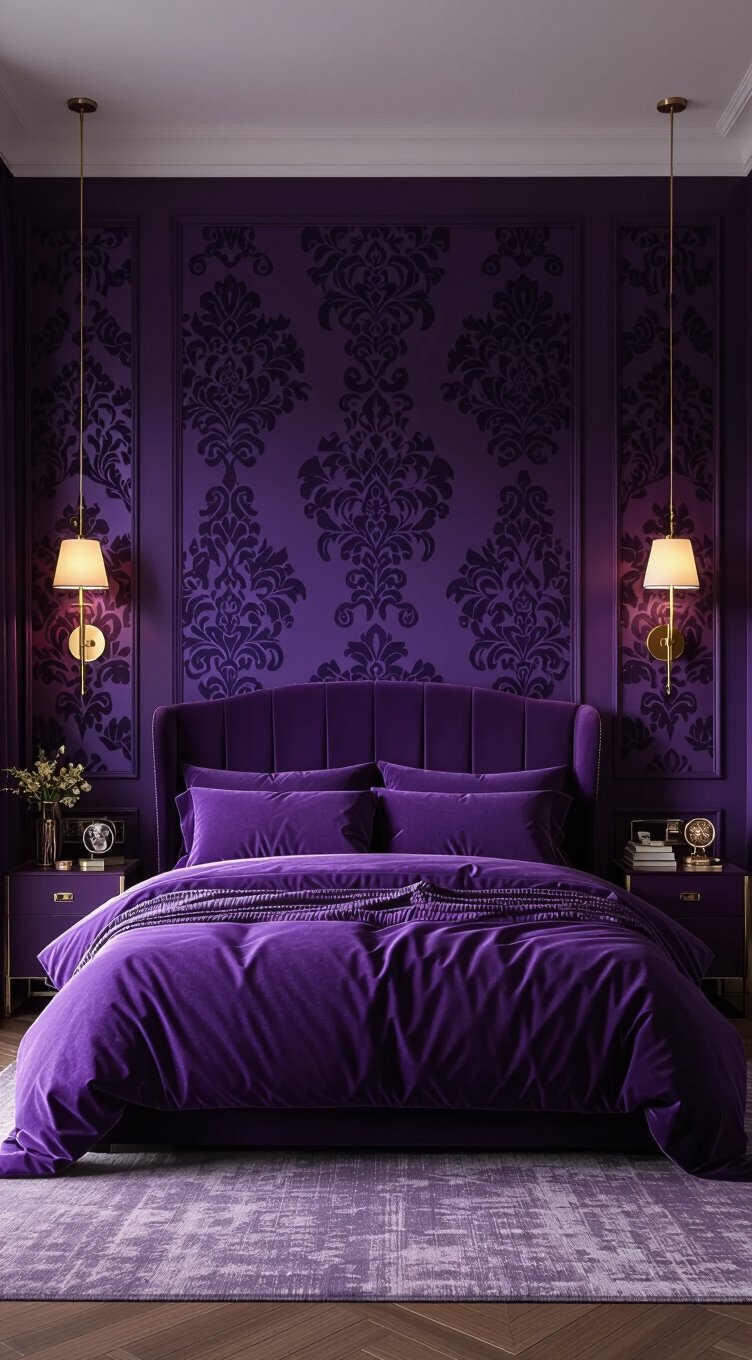 purple focal wall impact