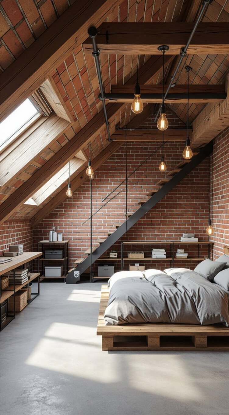raw industrial attic charm