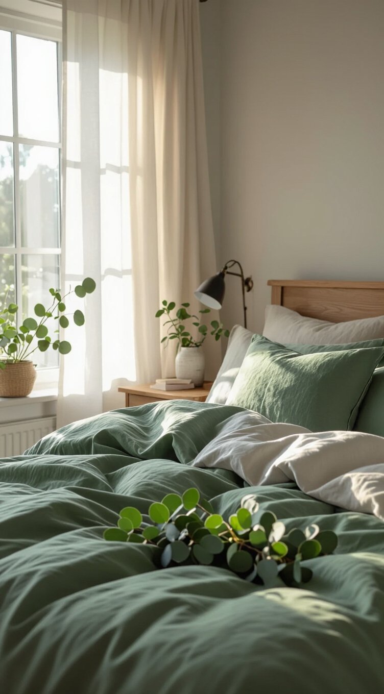 sage green layered comfort