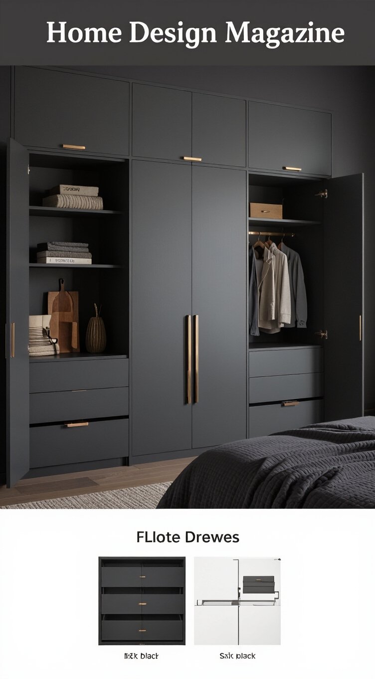 seamless grey bedroom storage