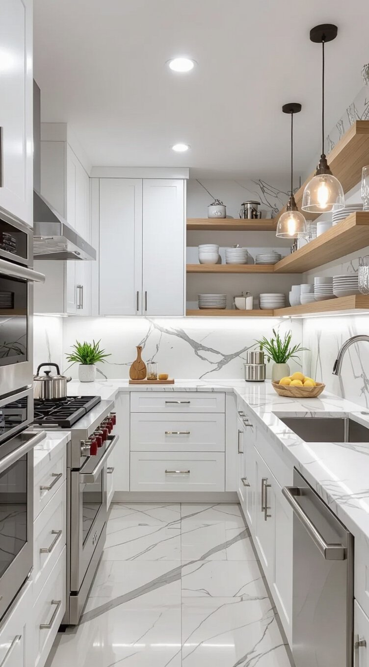 single wall galley kitchen layout