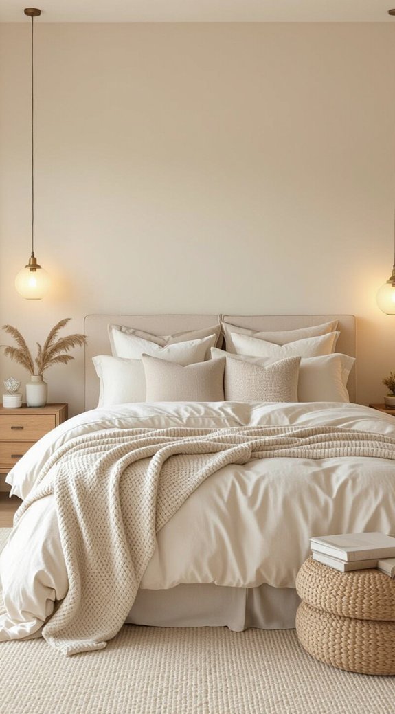 soft cream bedroom decor