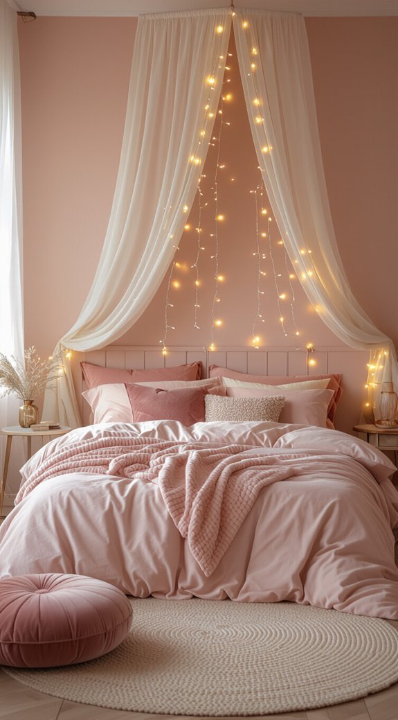 soft pink bedroom decor
