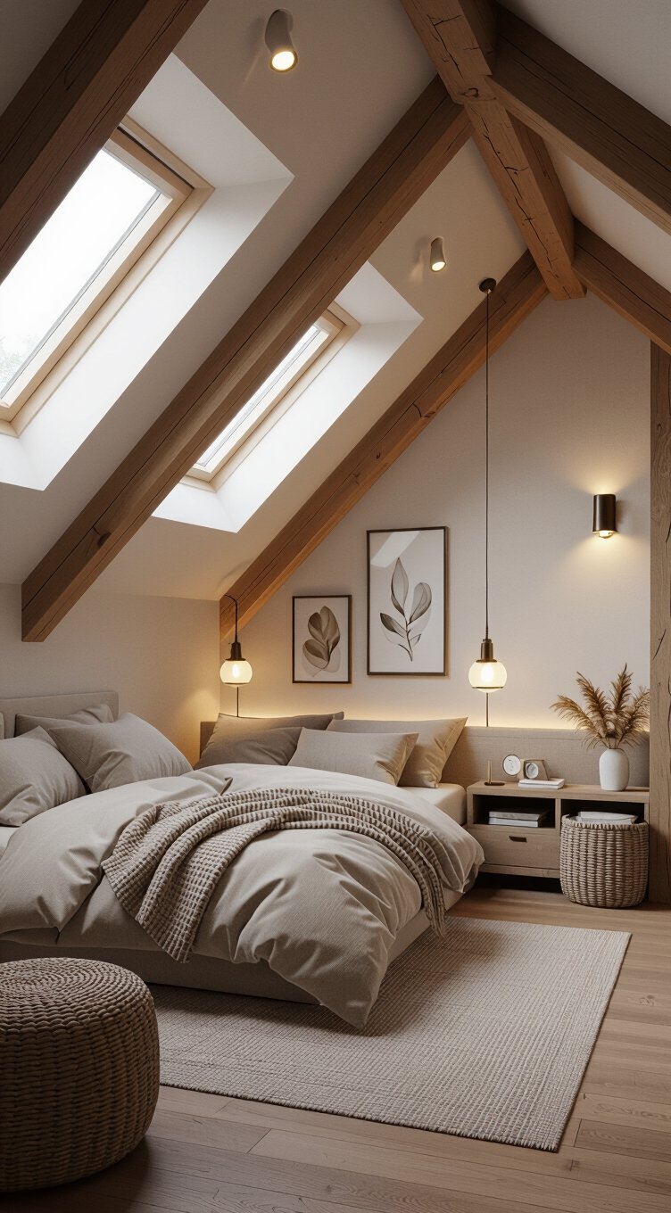 strategic lighting for slanted ceilings