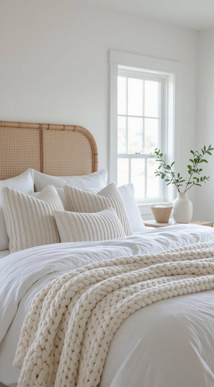 texture for white bedroom depth