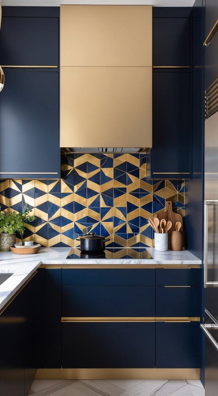 trendy small kitchen backsplash