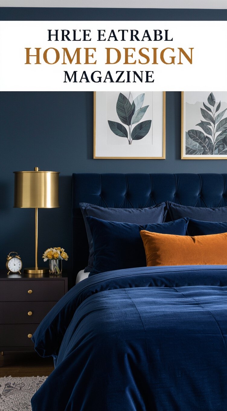 warm metals balance deep blue