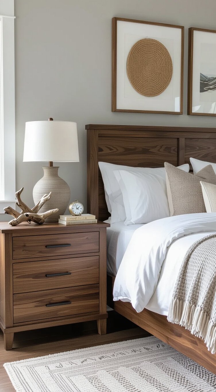 warm natural wood accents