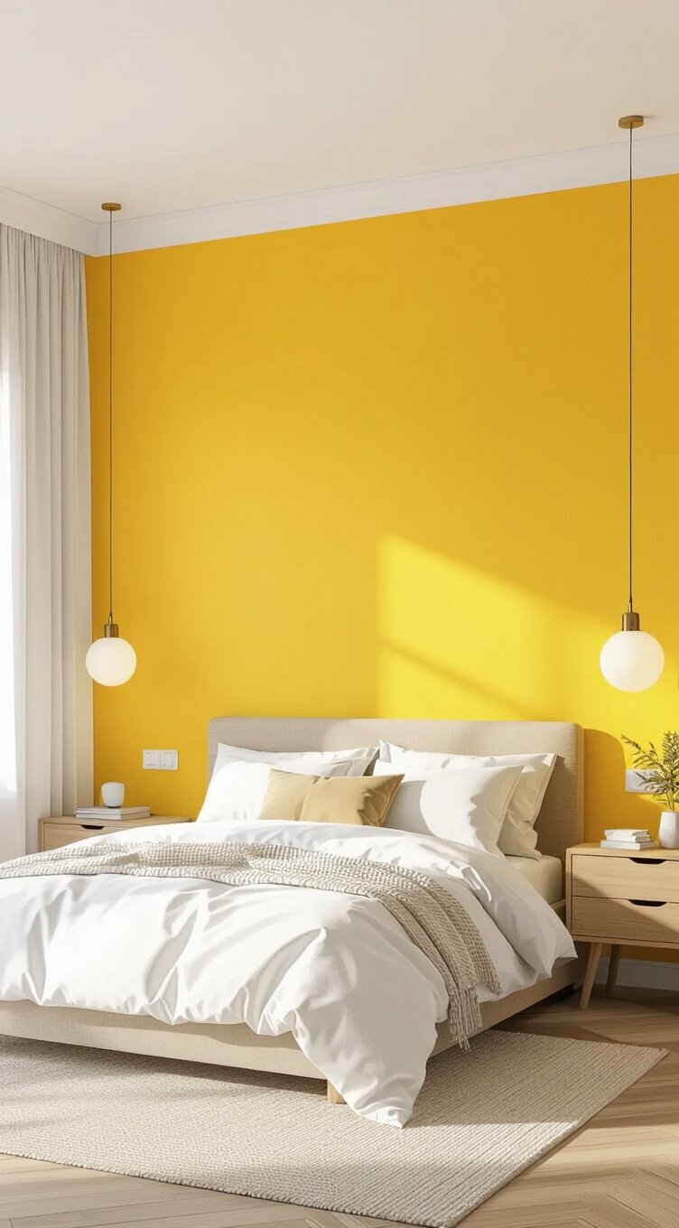 yellow accent wall ideas