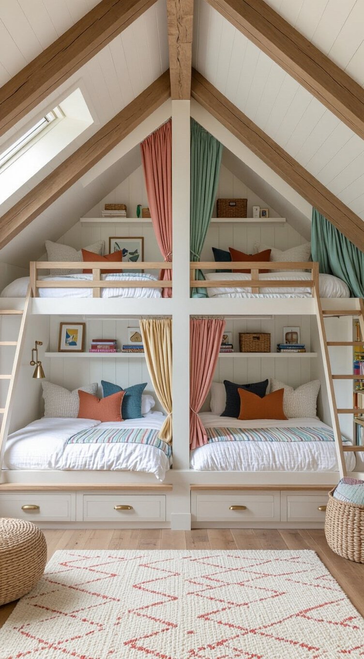 zoned shared attic bedrooms