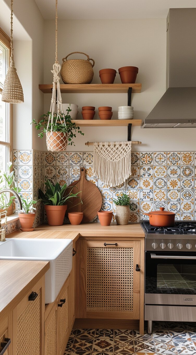 boho kitchen cozy charm