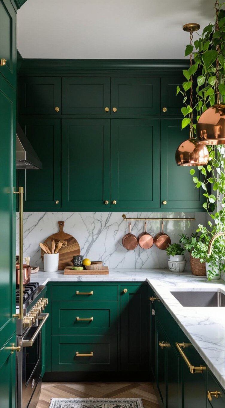 bold emerald accents transform