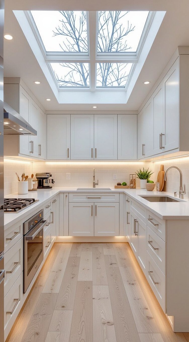 bright small basement kitchens