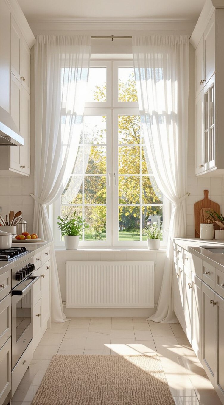 bright small kitchen windows