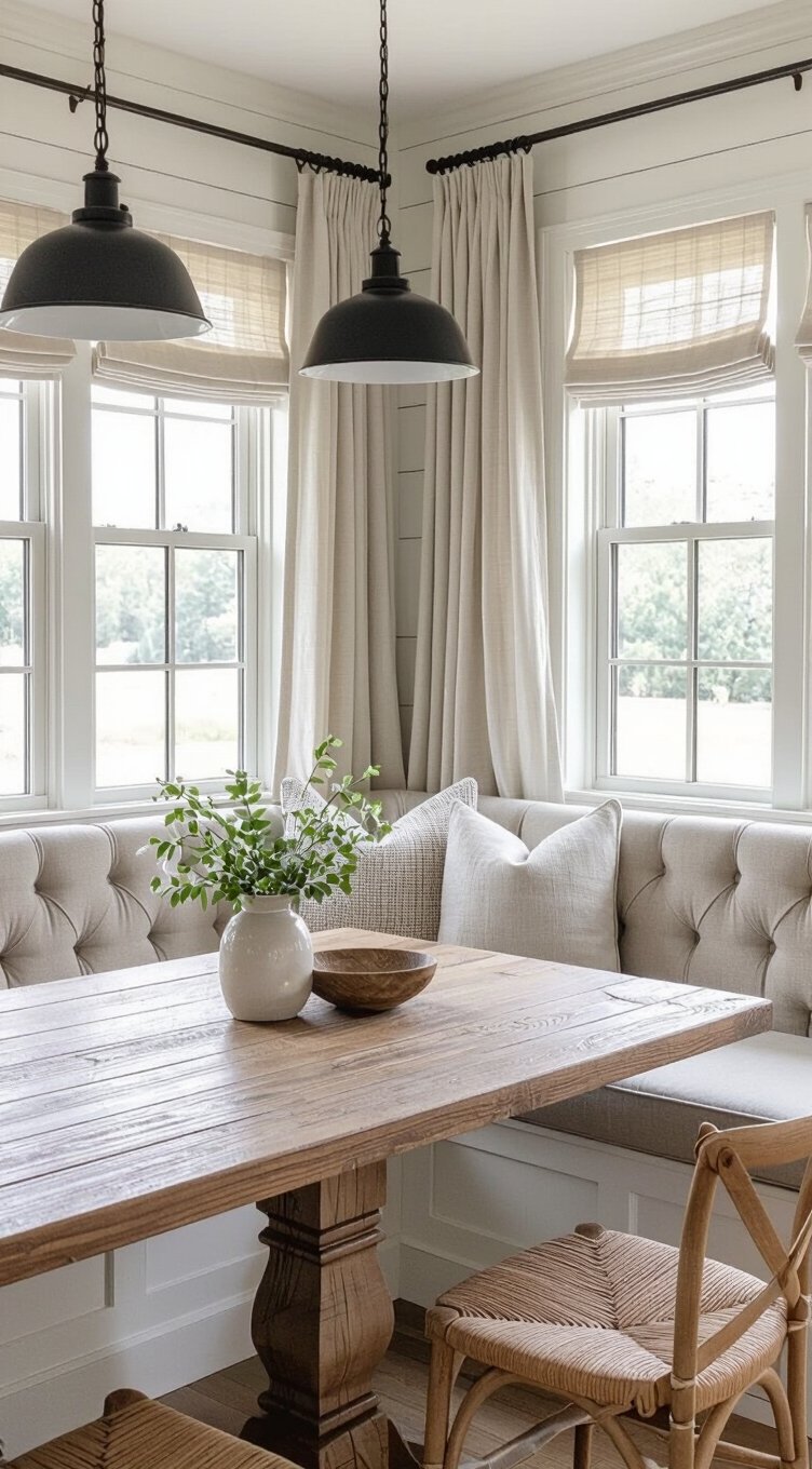 custom built in kitchen nook seating