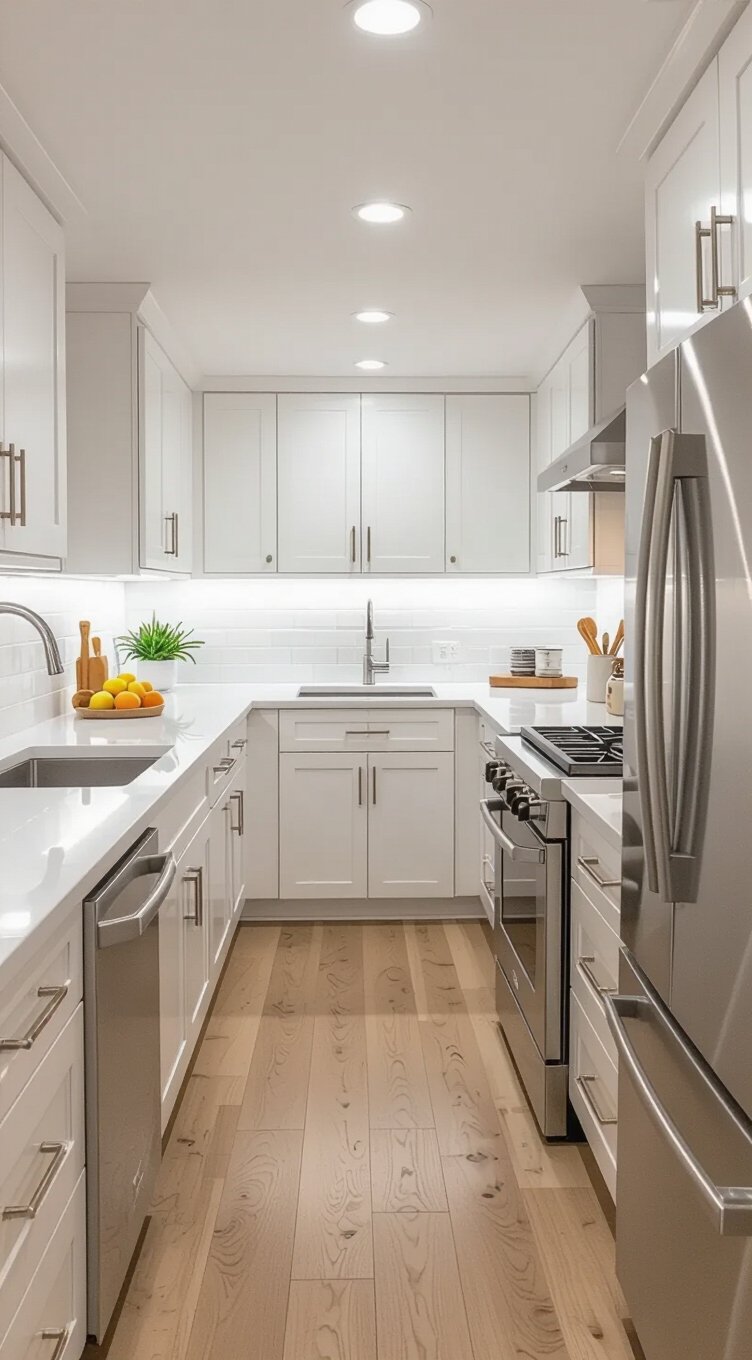efficient small galley kitchen