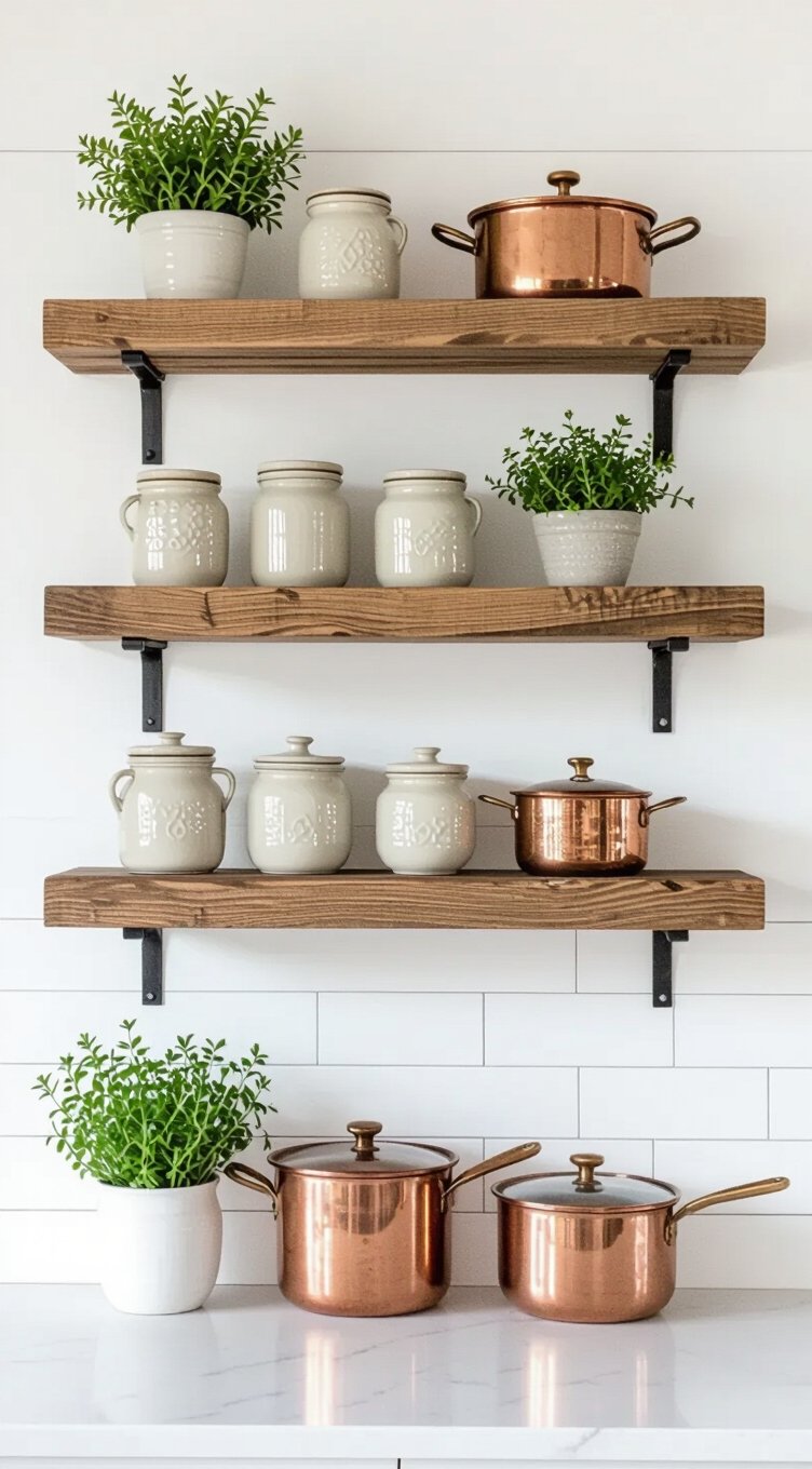 floating shelves with concealed brackets