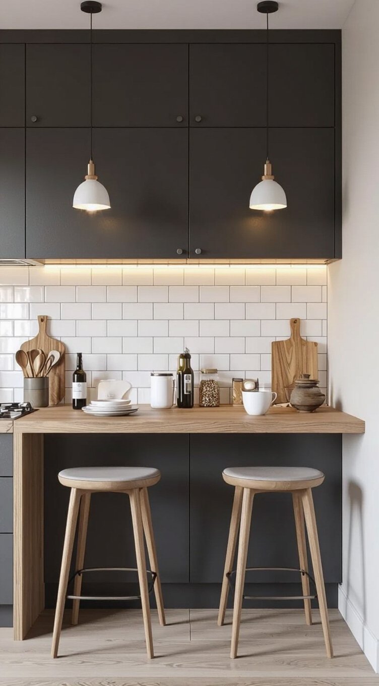 functional wall mounted breakfast bars