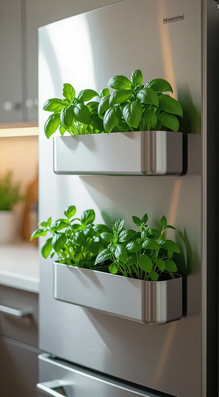magnetic herb planters for refrigerator