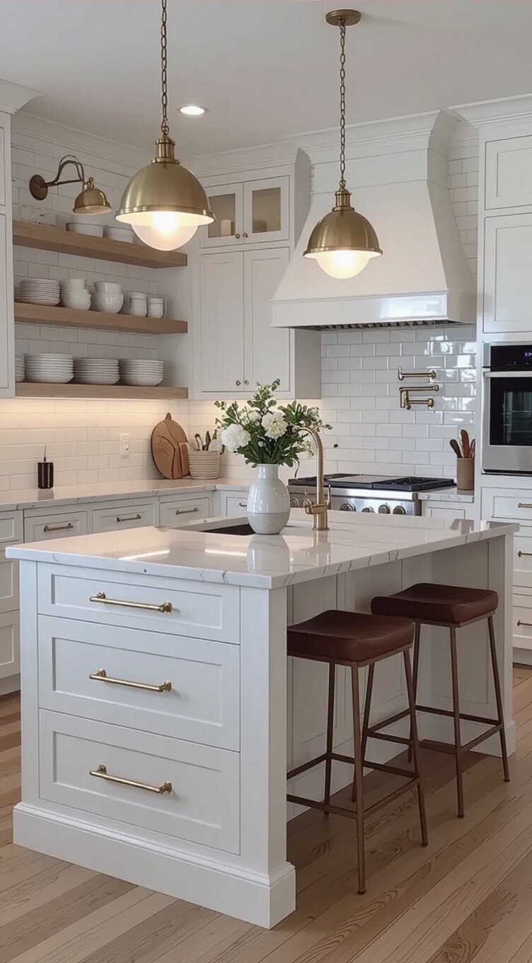 peninsula storage with built ins