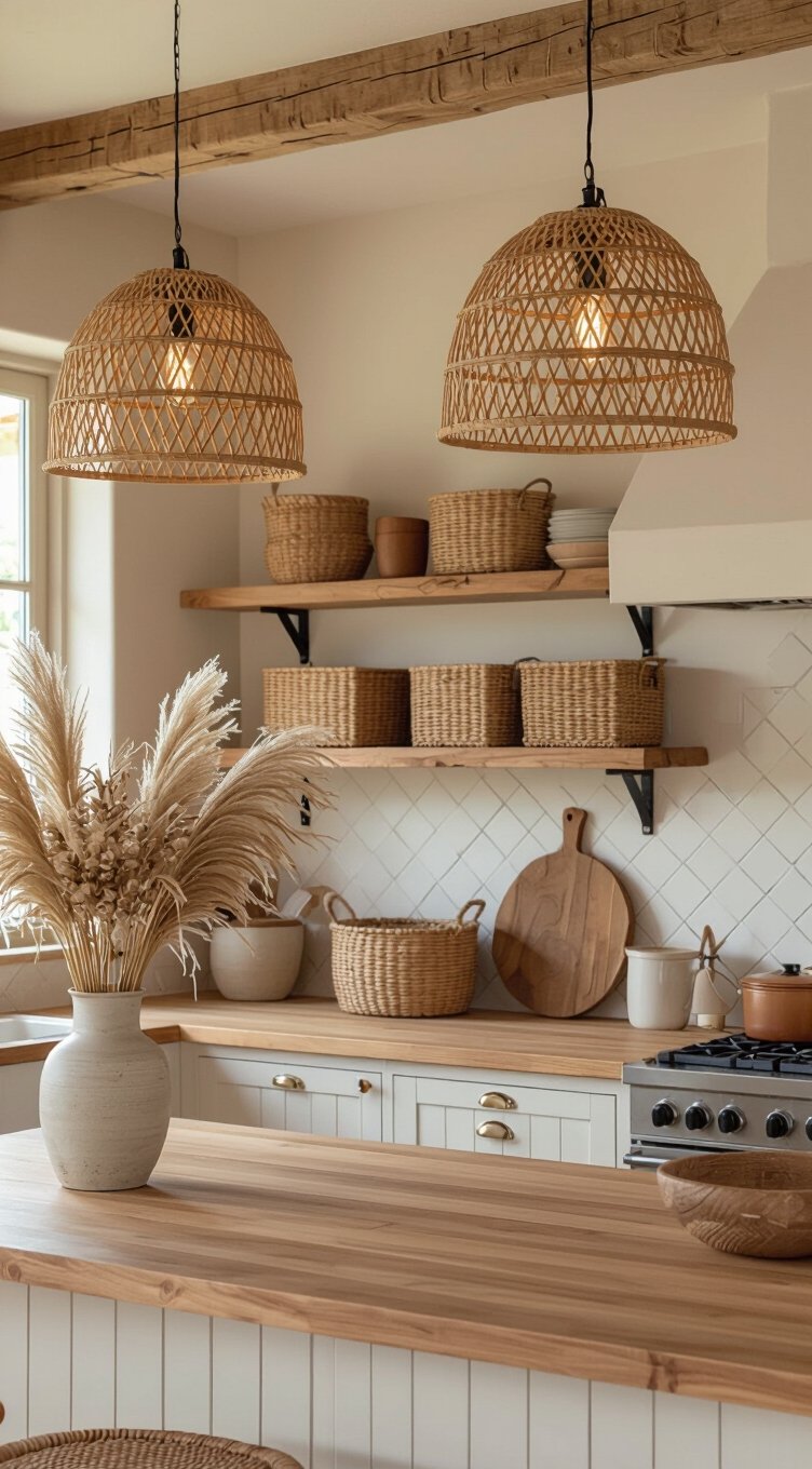 rattan wicker boho warmth