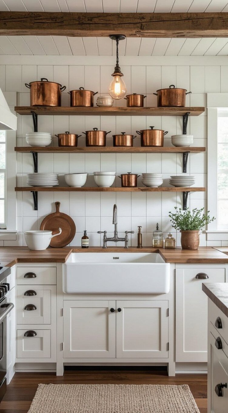 shiplap walls for farmhouse kitchens