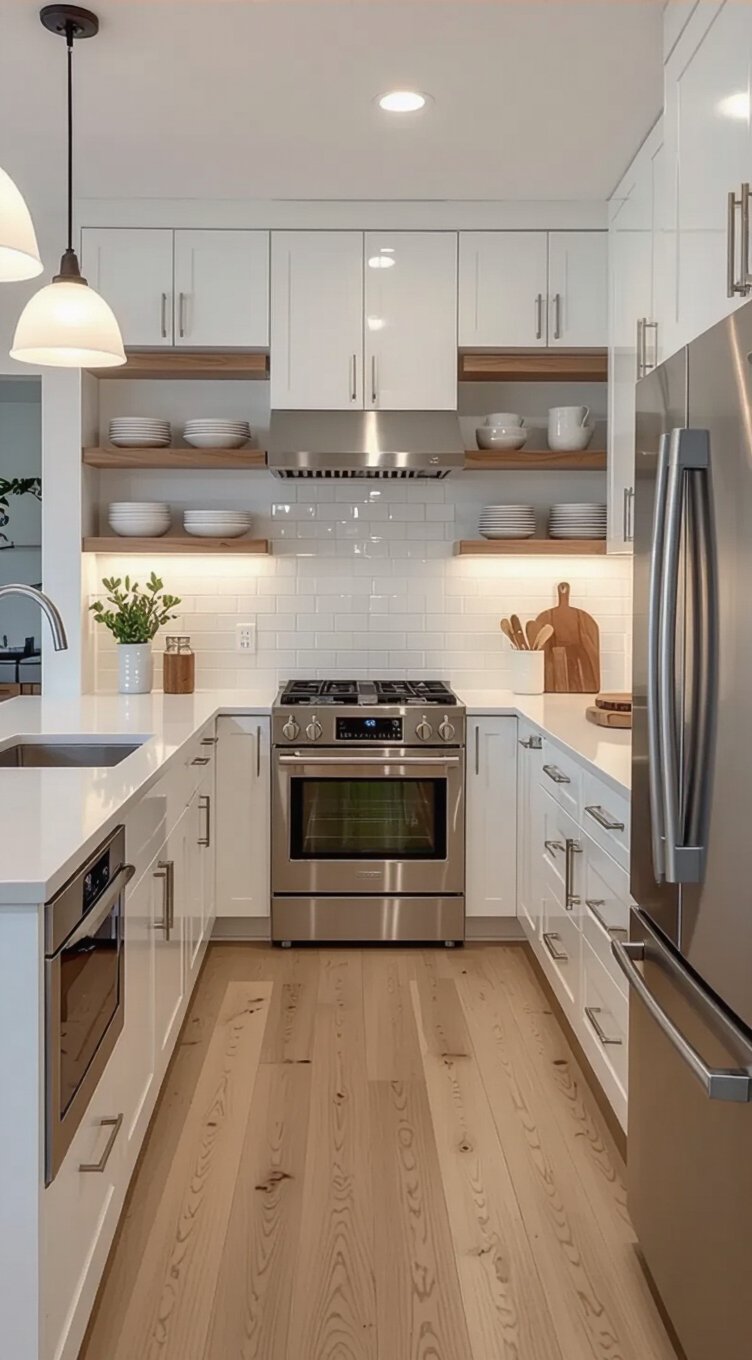 single wall kitchen storage solutions