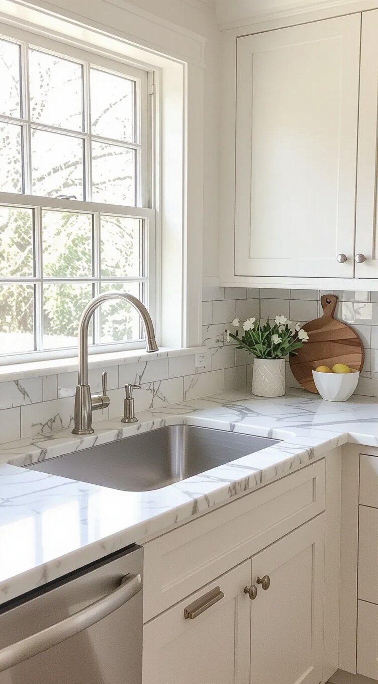 sink placement on longer wall