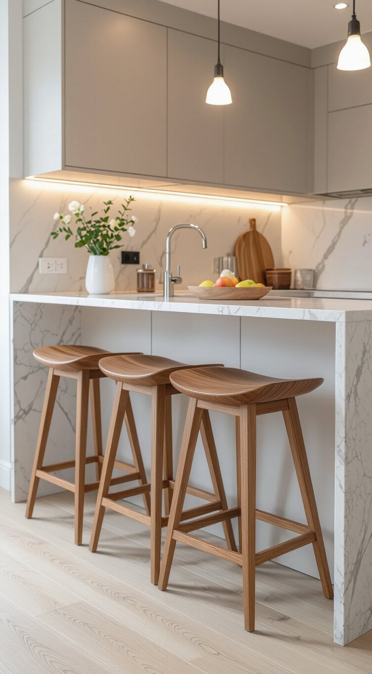stools and benches save space