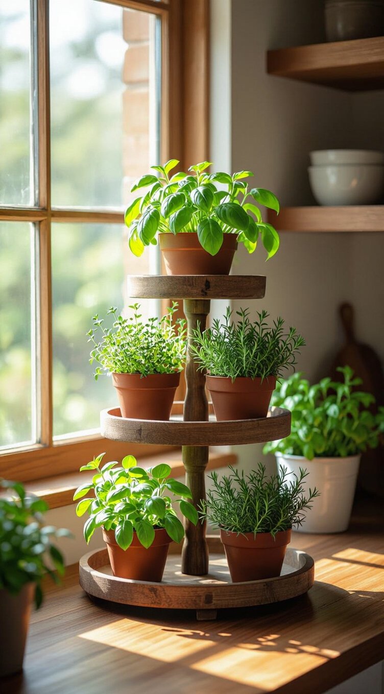 vertical herb garden stand