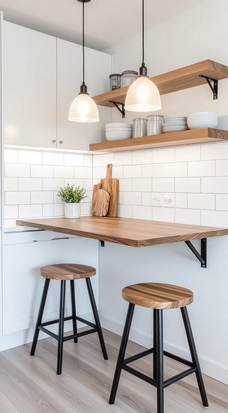 wall mounted seating saves space